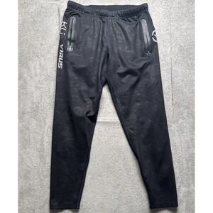 Virus Women's Black Camo Compression Leggings Large Zip Ankle Gym‎ Training